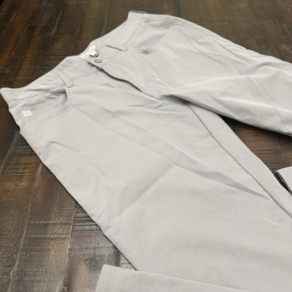 Peter Millar Pants Mens 34x34 Gray 100% Polyester Chino Straight Leg Casual EB66
